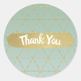 ボホボヘミアンシック金ゴールドミントスウィート16パーティー ラウンドシール