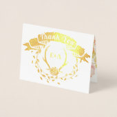 ボホボヘミアンディアアントラーとバラピンク結婚ズ 箔カード (正面)