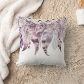 ボホボヘミアンフェザーズグラムグラフィックモダントレンディー クッション (ブランケット)