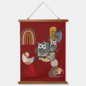 ボホボヘミアンモダンアートフイルズ自然鳥壁 吊り下げ型タペストリー (正面2)