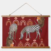 ボホボヘミアンモダンアート動物ゼブラス壁デコール 吊り下げ型タペストリー (正面2)
