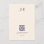 ボホボヘミアンラベンダーモノグラム結婚の詳細 エンクロージャーカード (裏面)