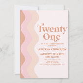 ボホボヘミアンレトロ21歳パーティー 招待状 (正面)