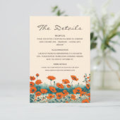 ボホボヘミアンワイルドフラワー詳細QRコード結婚ズ エンクロージャーカード (スタンド正面)