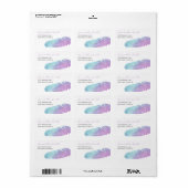 ボホボヘミアン羽毛パープルとブルー ラベル (フルシート)