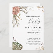 ボホボヘミアン赤ちゃんシャワー招待 招待状 (正面/裏面)