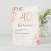 ボホボヘミアン40歳&素敵なレディース40歳の誕生日 招待状 (スタンド正面)