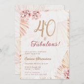 ボホボヘミアン40歳&素敵なレディース40歳の誕生日 招待状 (正面/裏面)