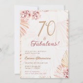ボホボヘミアン70と素晴らしいレディース70誕生日 招待状 (正面)