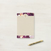 ボホボルドーマルサラフローラクラフトモノグラム素朴 ポストイット (デスク上)