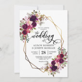 ボホボルド幾何結婚式招待状 招待状 (正面)