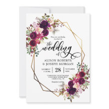 ボホボルド幾何結婚式招待状