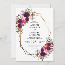 ボホボルド幾何結婚式招待状 招待状