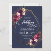 ボホボルド幾何結婚式招待状 招待状 (正面)