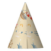 ボホボートラ航海のイトハウスパターン誕生日 パーティーハット (裏面)