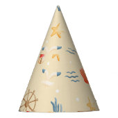 ボホボートラ航海のイトハウスパターン誕生日 パーティーハット (正面)