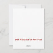 ボホポインセチアファンキーパターンメリークリスマス シーズンカード (裏面)