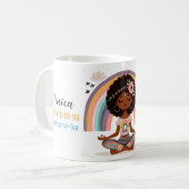 ボホポジティティティーヨガコーヒーマグ コーヒーマグカップ (正面左)