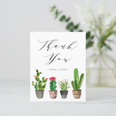 ボホポテッドサボテン結婚のサンキューカード (スタンド正面)