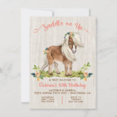 ボホポニー誕生日パーティー 招待状 (正面)