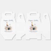 ボホポピモダンンシャンパンボトルベビーシャワー フェイバーボックス (見開き)