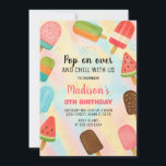 ボホポプシクル誕生日招待状 招待状<br><div class="desc">このボホクールポプシクル誕生日招待状で子供の誕生日にツイストを追加！ソフト自然トーン、抽象芸術ポップスよくはしゃぐラートとモダンタイポグラフィを備えたスタイリッシュ招待状で、トレンディーのヴィーベと夏の誕生日向けに芸術的最適。あなたは裏庭のパーティー、アイスクリームの社会的、またはピクニックスタイルのお祝いを投げるかどうか、このデザインは完璧なトーンを設定する。</div>