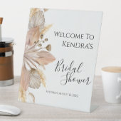 ボホポンパスグラスブライダルシャワーウェルカムサイン 台座サイン (インサイチュ)