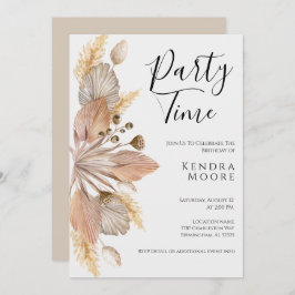 ボホポンパスグラス誕生日招待状For Any Age 招待状