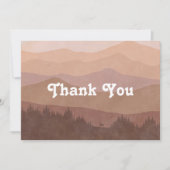 ボホマウンテンズレトロピンクフラット サンキューカード (正面)