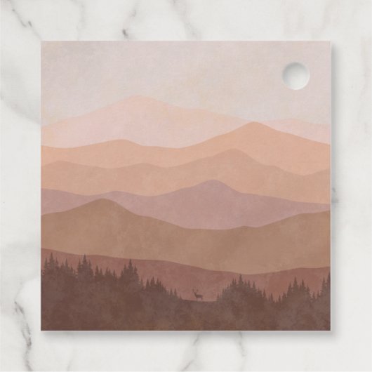 ボホマウンテンズレトロピンクベビーシャワーサンキュー フェイバータグ (裏面)