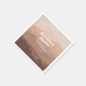 ボホマウンテンズレトロピンクベビーシャワー スタンダードカクテルナプキン (角)