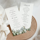 ボホマウンテンフォレストパインツリーエレガントな結婚式 プログラム