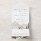 ボホマウンテン結婚ズオールインワン招待状 オールインワン招待状 (内側)