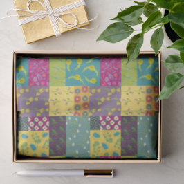 ボホマクシマリストパッチワークキルトかわいらしフローラ 薄葉紙