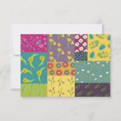 ボホマクシマリストパッチワーク結婚キルト 出欠カード (裏面)