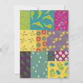 ボホマクシマリストパッチワーク結婚キルト 招待状 (裏面)