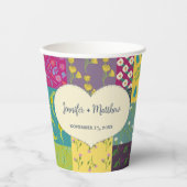 ボホマクシマリストパッチワーク結婚キルト 紙コップ (正面)