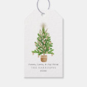ボホマクラメクリスマスツリー ギフトタグ (正面)