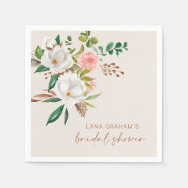ボホマグノリアナプキンブライダルシャワーパーティーL201 スタンダードカクテルナプキン