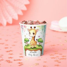 ボホマジカルキリン赤ちゃんシャワー 紙コップ