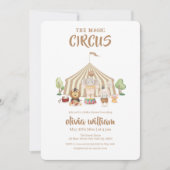 ボホマジカルサファリカーニバルサーカスベイビーシャワー 招待状 (正面)