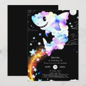 ボホマジカルマリンシャーク誕生日 招待状 (正面/裏面)