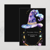 ボホマジック　編集可能なウィザードの誕生日 サンキューカード (正面/裏面)