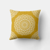 ボホマスタードイエローマンダラ クッション (裏面)