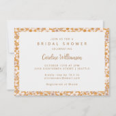 ボホマスタードイエロー春フローラブライダルシャワー 招待状 (正面)