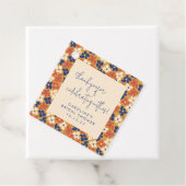 ボホマスタードブルーフローラブライダルシャワーありがとう フェイバータグ (インサイチュ)