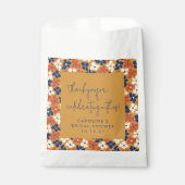 ボホマスタードブルーフローラブライダルシャワーありがとう フェイバーバッグ (正面)