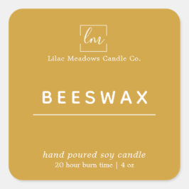 ボホマスタードラウンドキャンドル包装ラベル スクエアシール