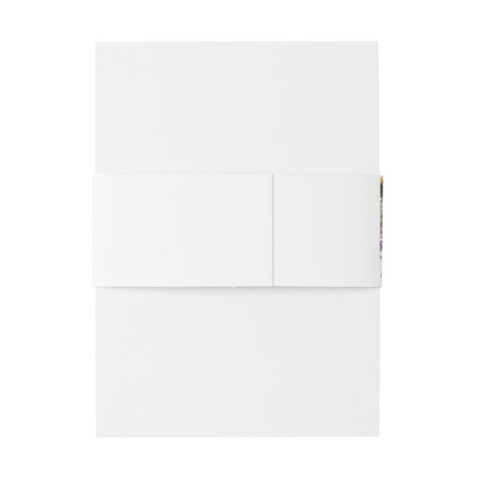 ボホマゼンタパープルピンクイエロー結婚フローラ 招待状ベリーバンド (裏面例)