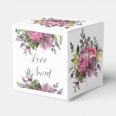 ボホマゼンタパープルピンクマウヴフローラ結婚ズ フェイバーボックス (裏面サイド)